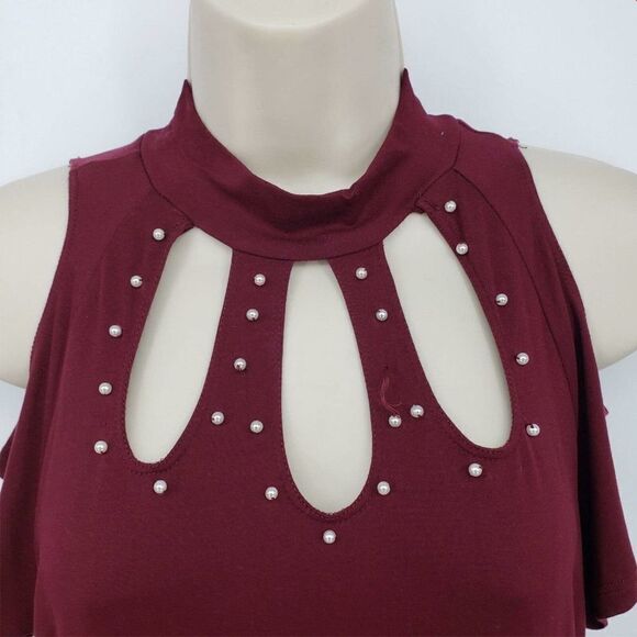 J for Justify Knit Dress Lg Cold Shoulder Cut-Out - Picture 7 of 9